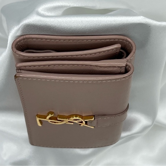 YVES SAINT LAURENT Cassandra Leather Trifold Mini Wallet - Picture 4 of 10